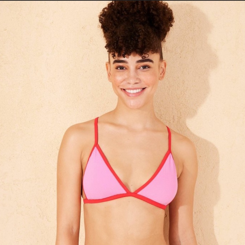 Wild fable triangle textured bikini top